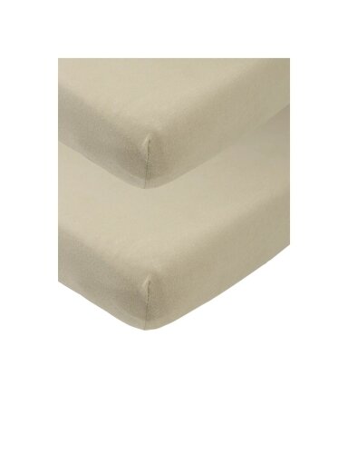 Paklodė su guma 40x80/90cm 2vnt.,Meyco Baby (Taupe)