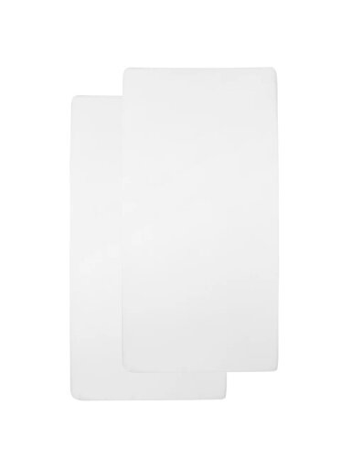 Paklodė su guma 50x90cm, 2vnt., Meyco Baby (White)