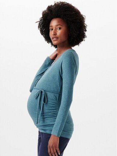 Palaidinė ilgomis rankovėmis nėščioms ir maitinančioms, Esprit, (Teal blue) 1