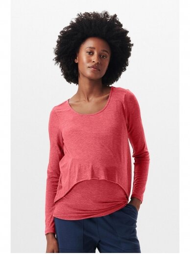 Blouse with long sleeves for pregnant and nursing women, Esprit, (Red) 2