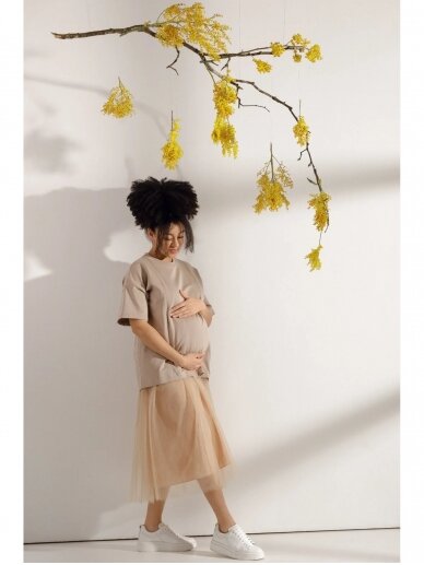 Maternity and nursing blouse, Nude, MOM ONLY 2