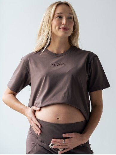 Palaidinės trumpomis rankovėmis, LATTE MAMA (Ruda) 3