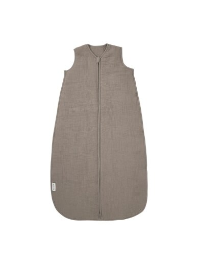 Lined muslin sleeping bag 90 cm, TOG 2.0, Meyco (Dark Taupe)