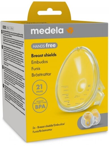 Medela - hands free breast covers, 2 pcs. 21 mm Medela - hands free breast covers, 2 pcs. 21 mm