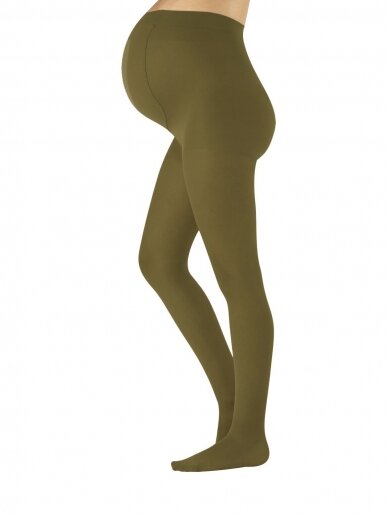 Maternity Tights 100 DEN by Calzitaly (olive green) 1