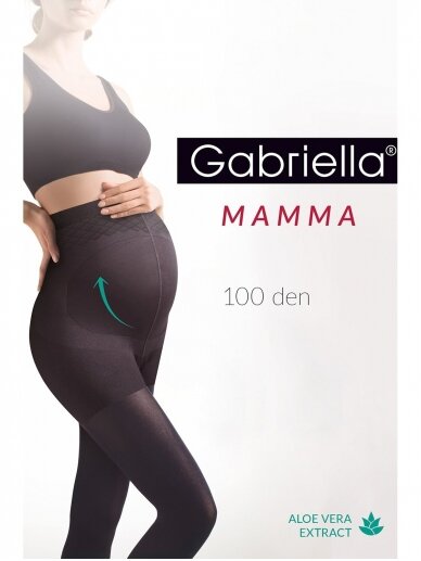 Maternity tights Mamma 100 den, Gabriella, Black 1