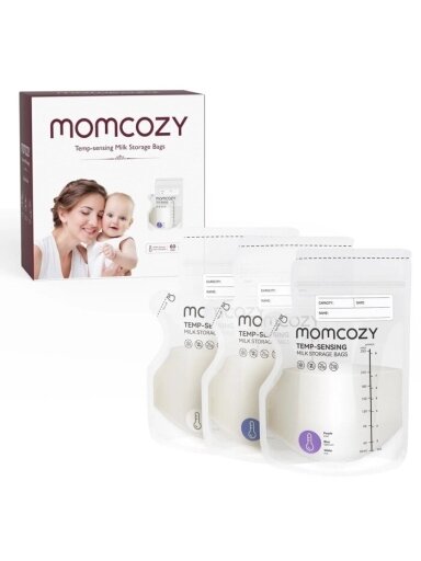 Pieno laikymo maišeliai su snapeliu, 60 vnt., Momcozy
