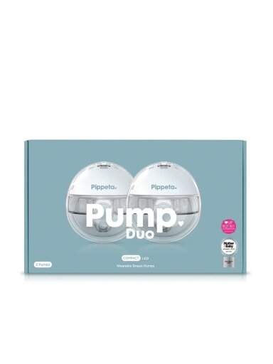 PIPPETA Compact LED dvigubas nešiojamas belaidis pientraukis PIPPETA Compact LED dvigubas nešiojamas belaidis pientraukis