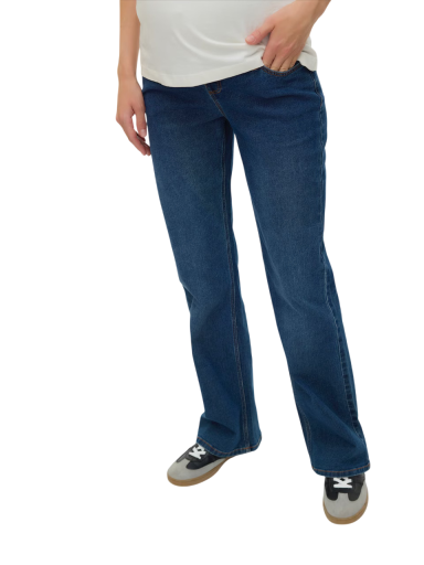 Platėjantys džinsai nėščioms, MLEDINA, Mama;licious (Dark medium/blue denim)
