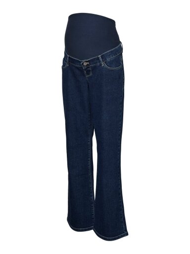 Flared Fit Mid waist Boot-cut Jeans, Mama;licious (Dark medium/blue denim) (Kopija)