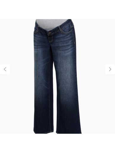 Wide-leg maternity jeans MLMALAGA, Mama;licious (Dark blue denim) 1 Wide-leg maternity jeans MLMALAGA, Mama;licious (Dark blue denim) 1