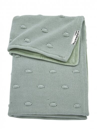 Blanket 75x100, Knots Velvet, TOG 2.0, Meyco Baby (Stone green)
