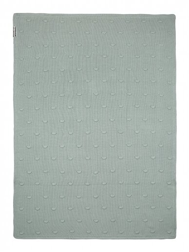 Blanket 75x100, Knots Velvet, TOG 2.0, Meyco Baby (Stone green) 2
