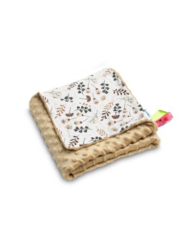 Antklodė SENSILLO Minky Cappuccino Floral 75x100