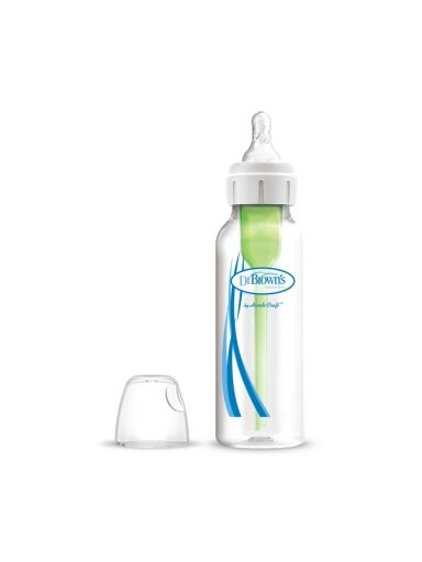 Naujausias Dr Brown's Options buteliukas siauru kaklu su 1 lygio žinduku, 250 ML