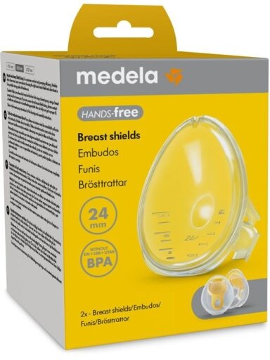 Medela - hands free krūtų gaubteliai, 2 vnt. 24mm