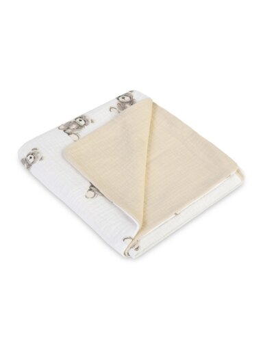 Muslino pledas Crushed Muslin, 75 × 100 cm, Teddy Beige
