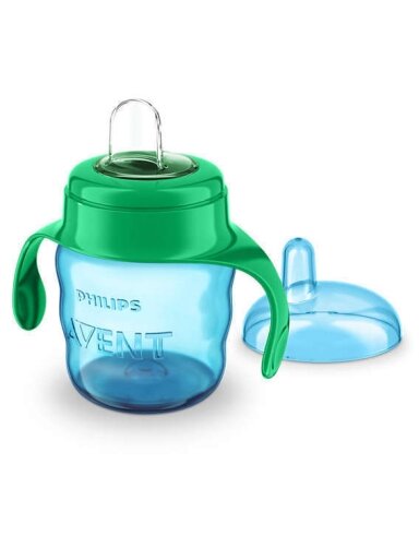 PHILIPS AVENT puodelis su snapeliu CLASSIC, žalias, 6 mėn+, 200 ml.