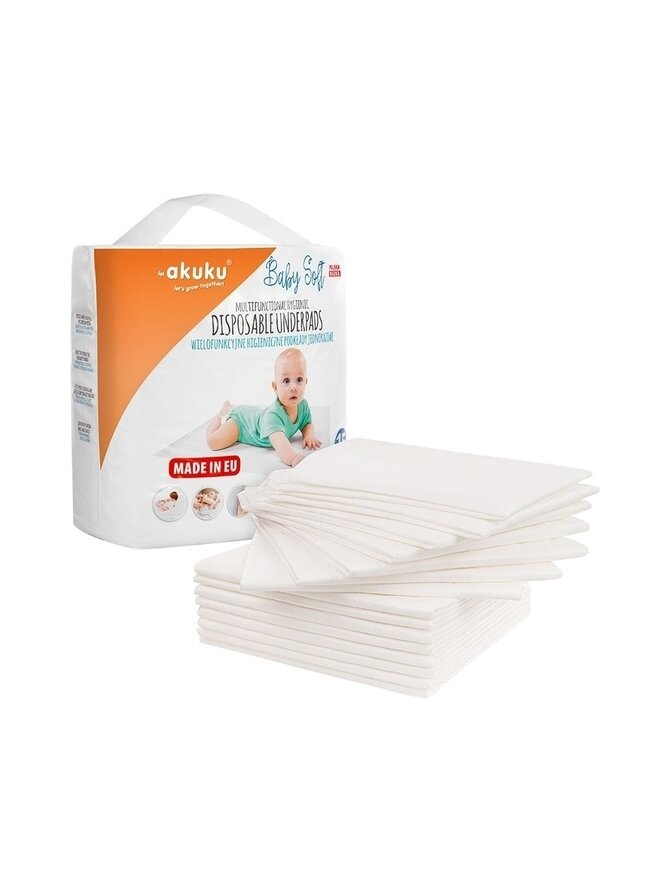 Vienkartiniai higieniniai paklotai Akuku Soft 40 x 60 cm, 15 vnt., A0500 Vienkartiniai higieniniai paklotai Akuku Soft 40 x 60 cm, 15 vnt., A0500