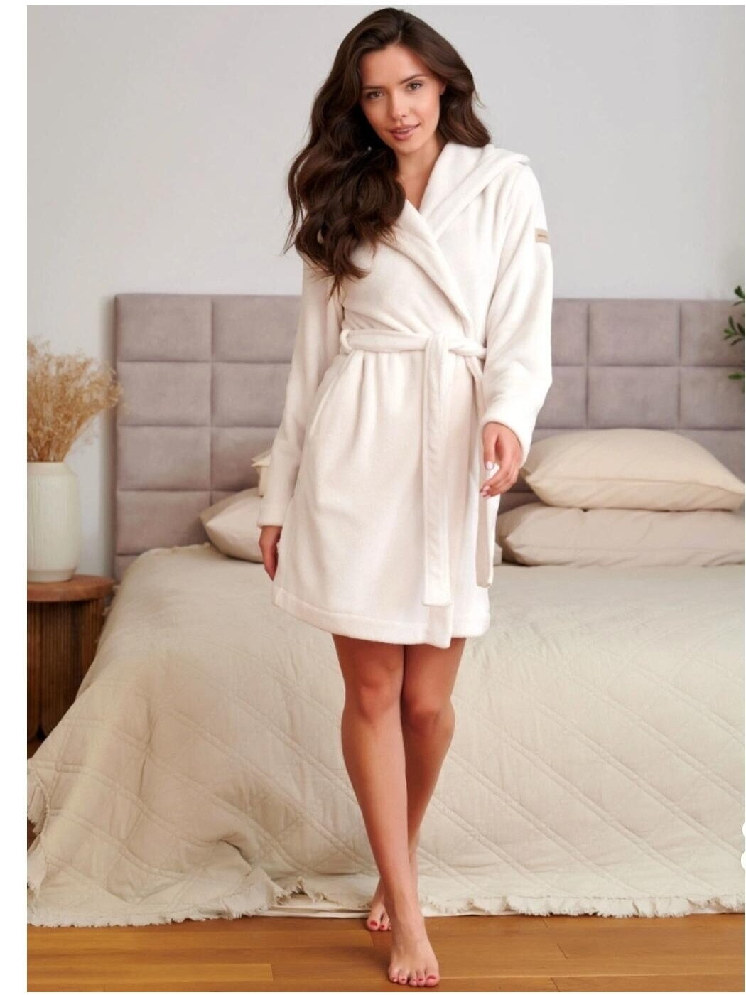 Fluffy Maternity Robe DN, Milk 1 Fluffy Maternity Robe DN, Milk 1