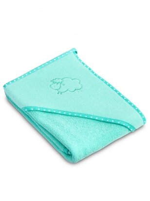 Soft bath towel, 80x80, by Sensillo (turquoise)
