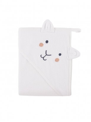 Baby Hooded Towel mellow, 100x100, EEVI, White
