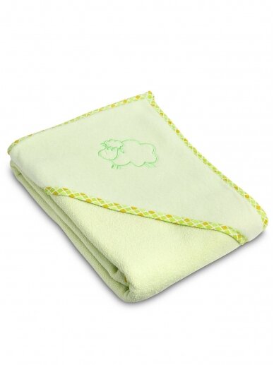 Soft bath towel, 80x80, by Sensillo (green)