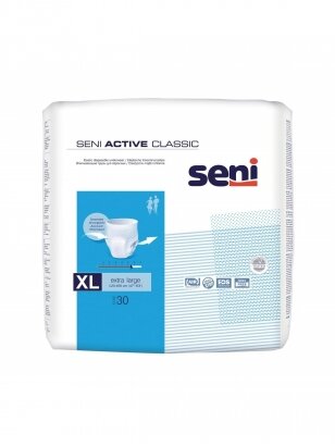 SENI ACTIVE sauskelnės-kelnaitės CLASSIC EXTRA LARGE 4, 1vnt.