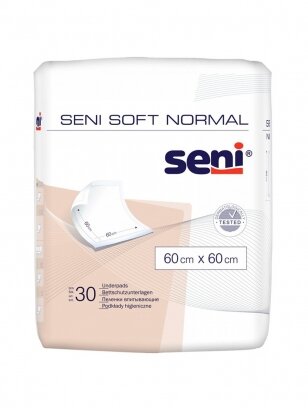 Hygienic underpads, Seni soft normal, 60x60, 30 pcs.