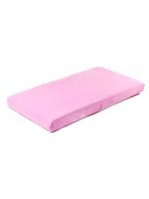 Sensillo paklodė su guma jersey, rožinė, 120*60, 2207