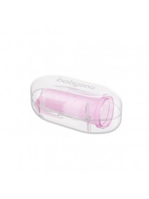 Šepetėlis-masažuoklis dantims silikoninis, 723, rožinis