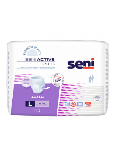 SENI Active Plus Large sauskelnės – kelnaitės, 10vnt. 1