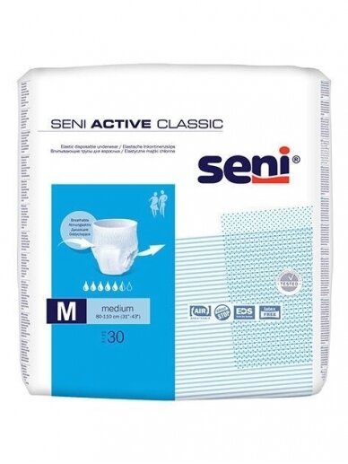 SENI ACTIVE sauskelnės-kelnaitės CLASSIC MEDIUM 2, 1vnt.