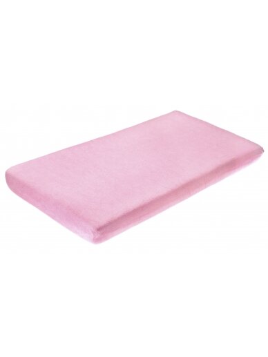 Sensillo paklodė neperšlampama su guma, rožinė, 120*60, 2153
