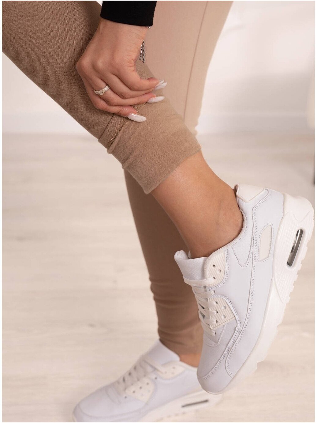 Warm maternity leggings, by ForMommy (beige) 4