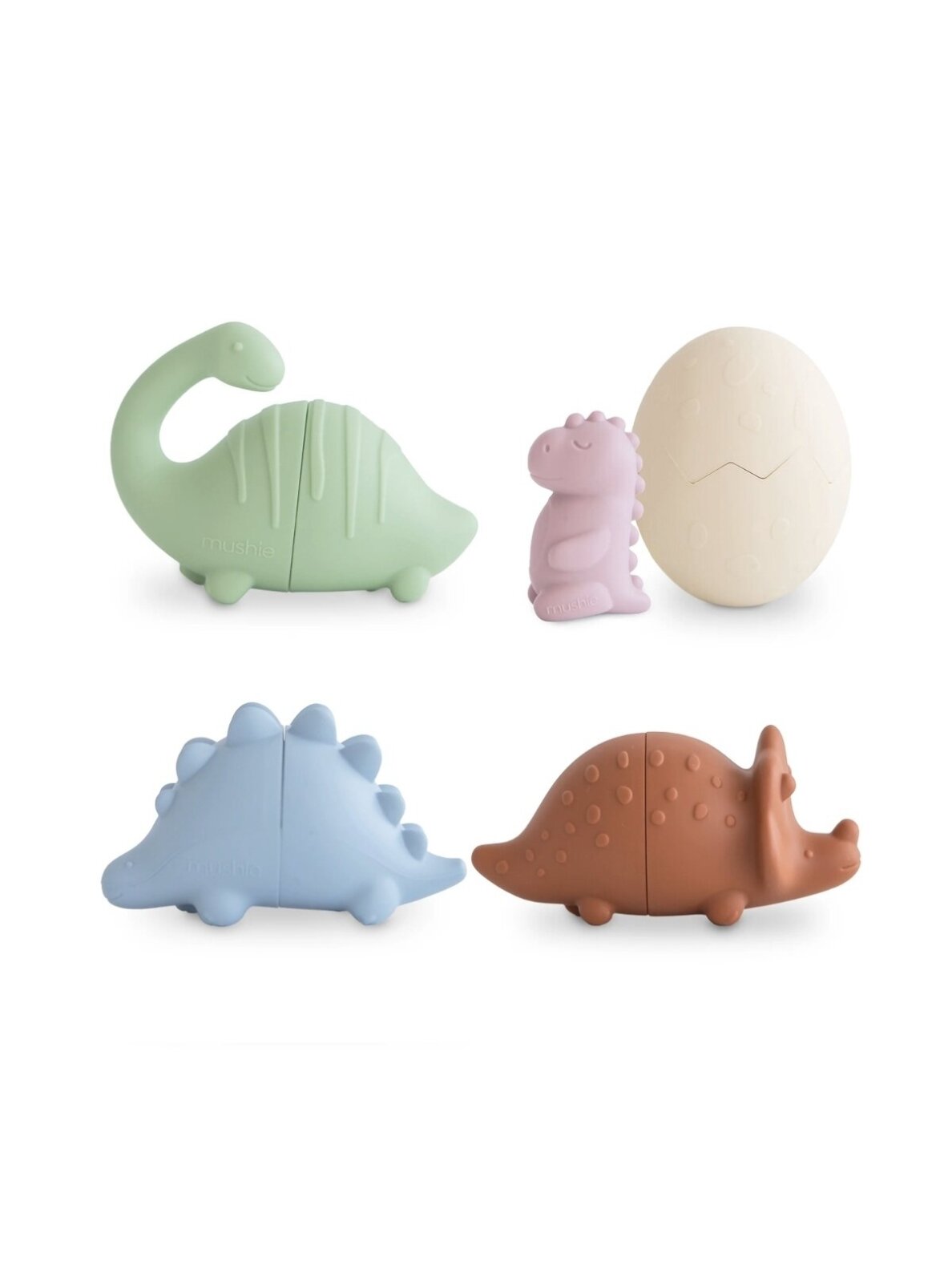 Mold Free Bath Play Set Dino, 5 pcs, Mushie