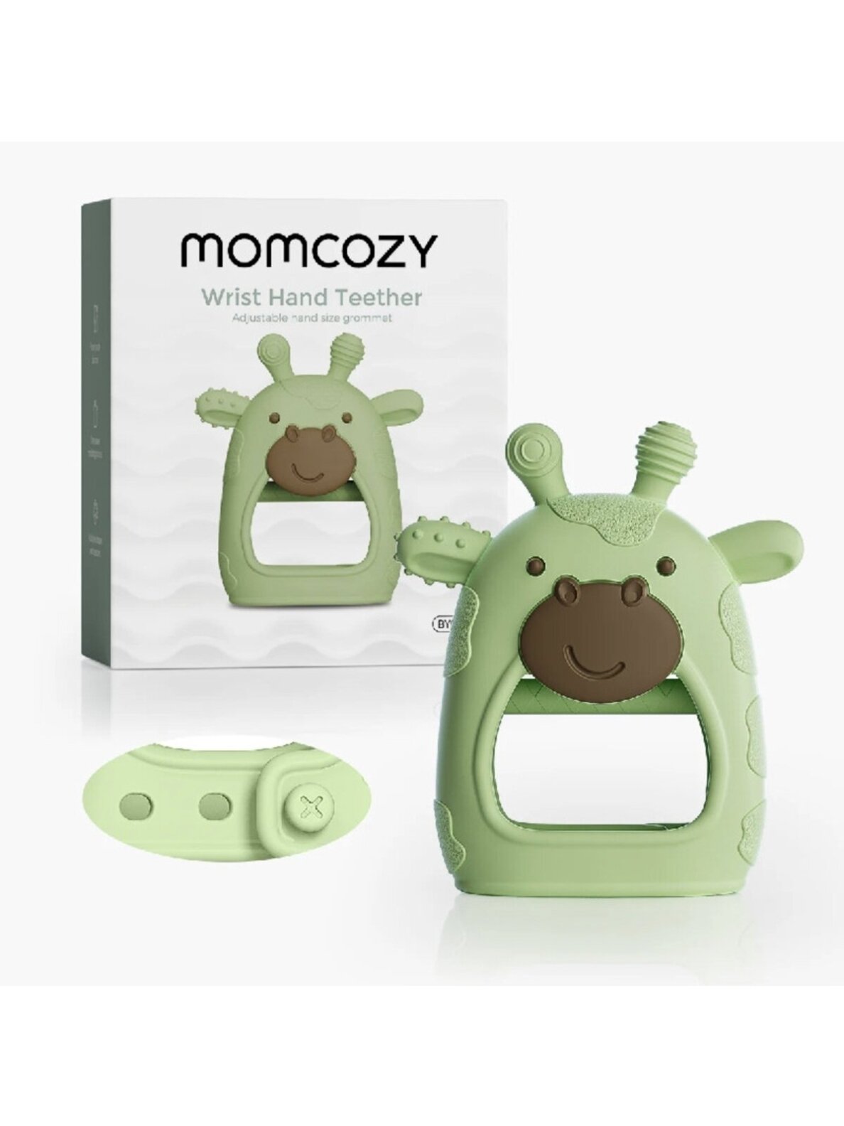 Silicone Wrist Teether, Momcozy, Green Silicone Wrist Teether, Momcozy, Green