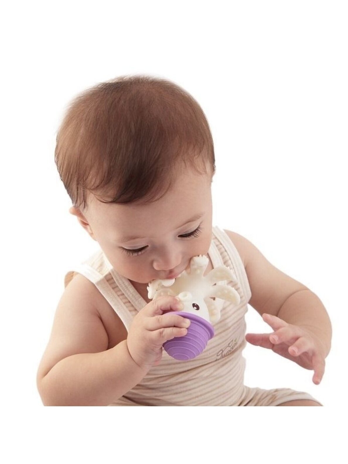 Ollie Octopus Silicone Teether, Pink, Mombella 2