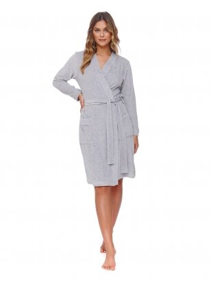 Warm maternity robe by DN (grey)
