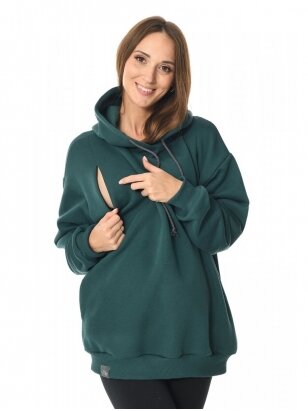 Šiltas džemperis nėščioms ir maitinančioms, Naomi, Mija (žalia)