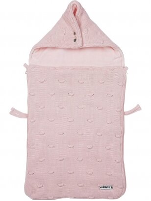 Warm envelope-sleeping bag for stroller, 40x82cm, Knots roze, Meyco Baby