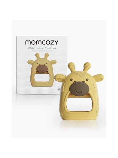 Silikoninis kramtukas ant riešo, geltonas, Momcozy