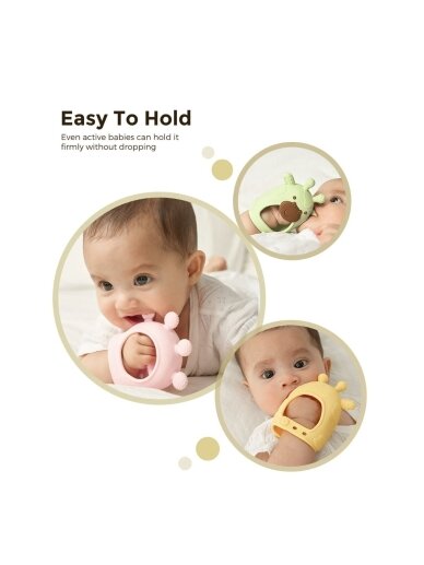 Silicone wrist teether, yellow, Momcozy 2