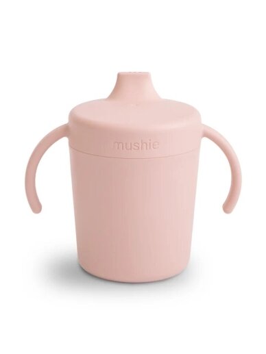 Silicone cup with spout, 6m+, Mushie (Blush) Silicone cup with spout, 6m+, Mushie (Blush)