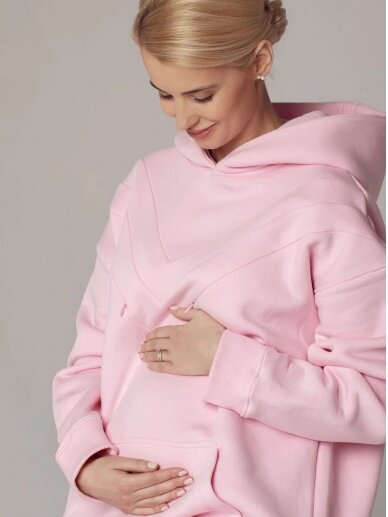 Šiltas džemperis nėščioms ir maitinančioms, Pink, MOM ONLY 1