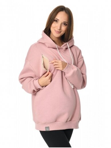 Warm sweater for pregnant and nursing, Naomi, by Mija (pink) 2