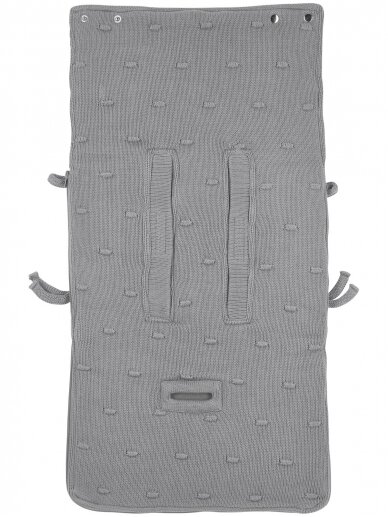 Warm envelope-sleeping bag for stroller, 40x82cm, Knots grey, Meyco Baby 2