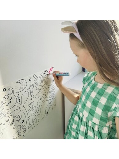 Art Doodle Paint Kit with 6 m Colouring Roll and 10 Paint Markers, Tookyland 2