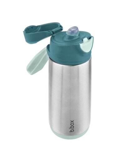 Sportinė terminė gertuvė su antgaliu 500 ml, b.box, Emerald Forest 3 Sportinė terminė gertuvė su antgaliu 500 ml, b.box, Emerald Forest 3