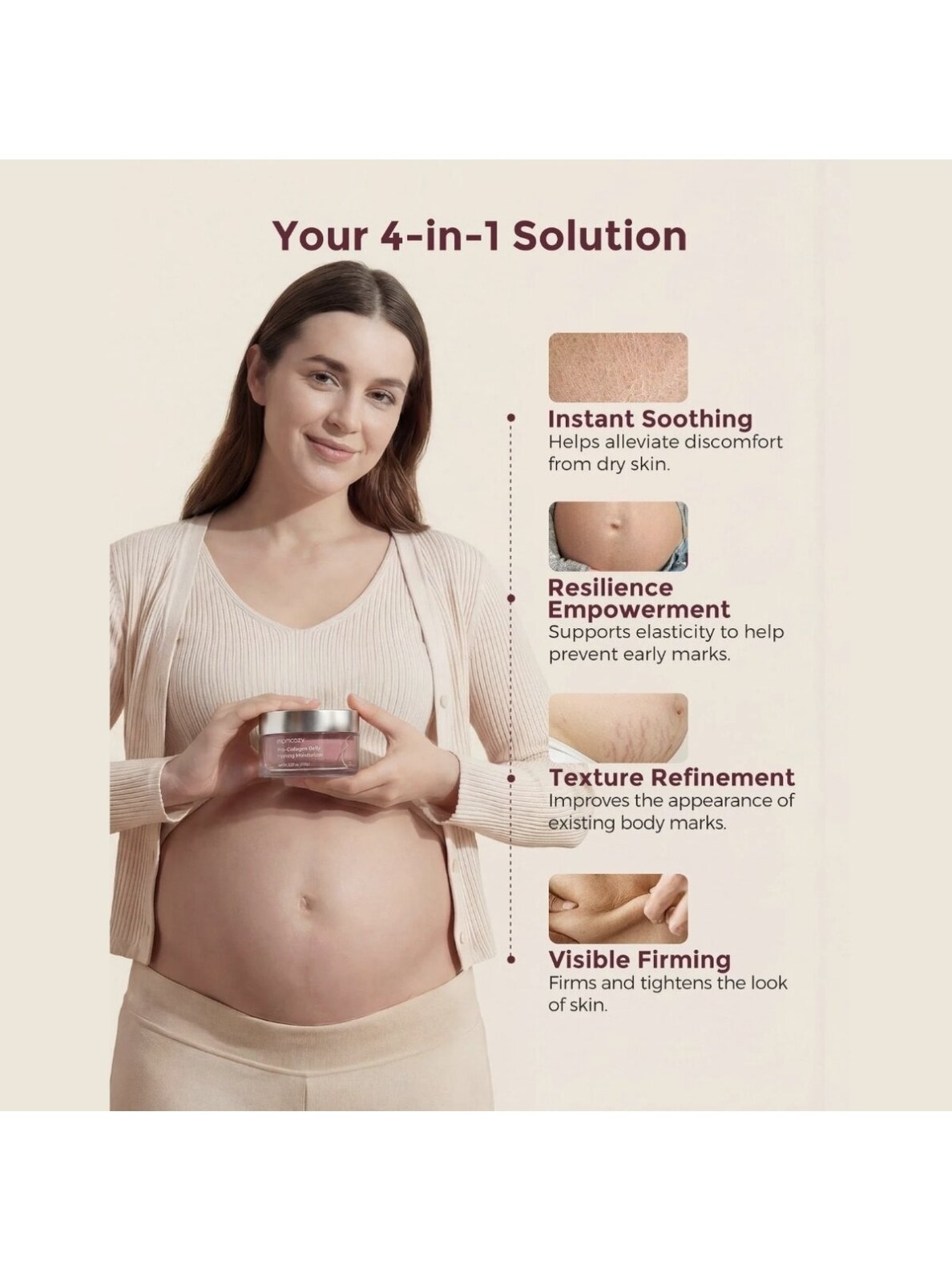 Pro-Collagen Belly Firming Moisturizer 30 g, Momcozy 2